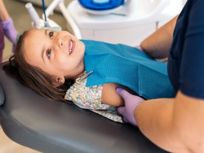 young girl in a dental clinic