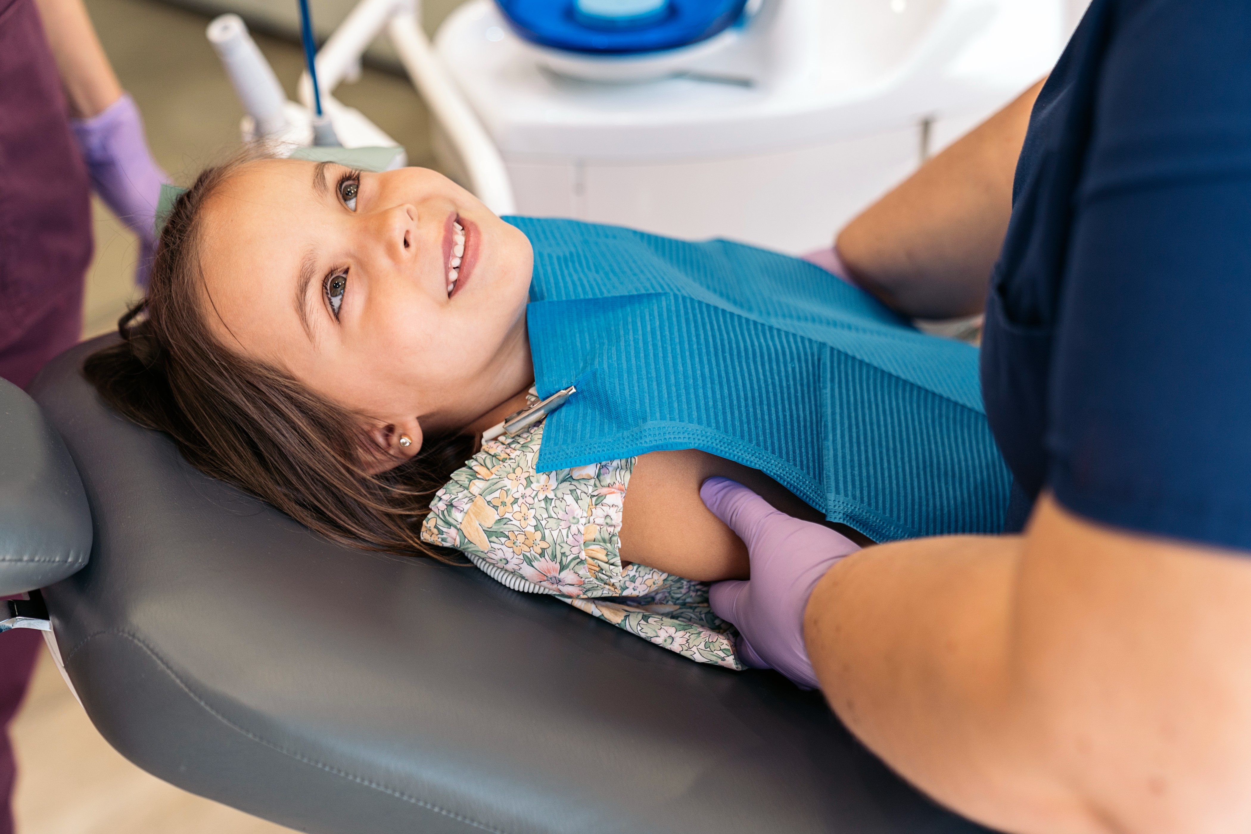 young girl in a dental clinic